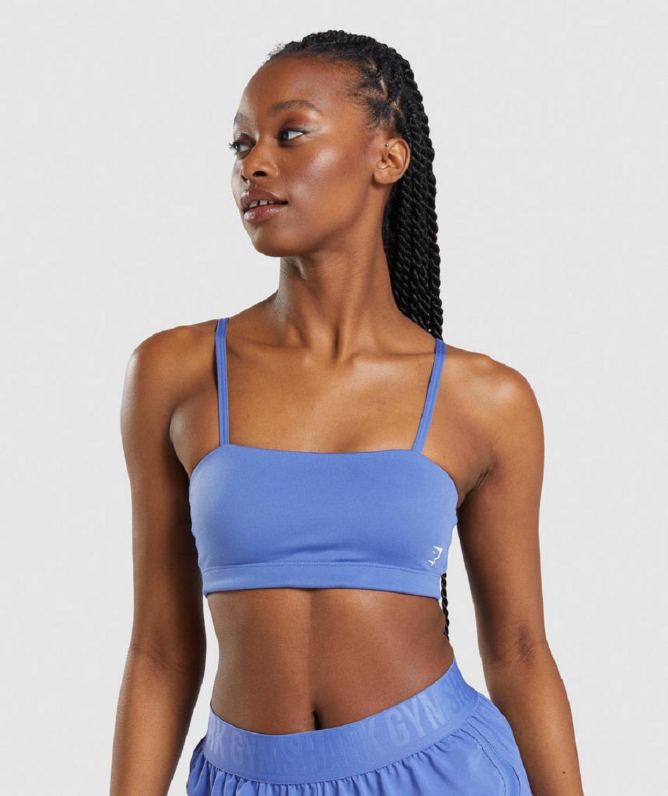 Sujetadores Deportivos Gymshark Bandeau Mujer Azules | CO 2172PJJ